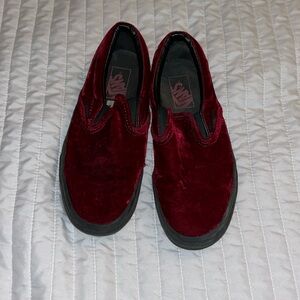 Red velvet vans.